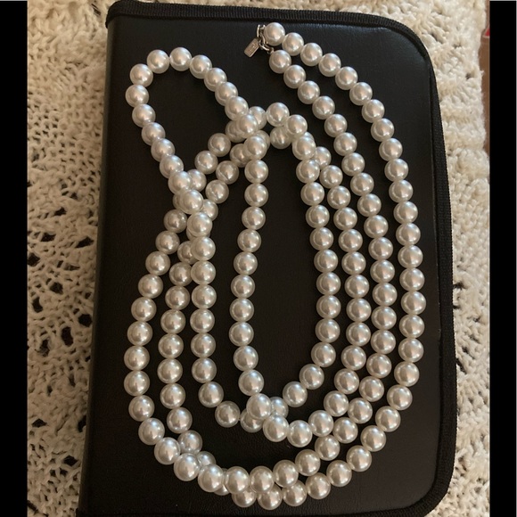 Tammy Jewels Extra, Long Strand, Flapper Style, Faux Pearl Necklace - Picture 2 of 4